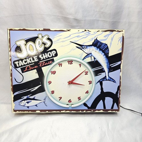 Joes tackle shop wall clock - tackle,