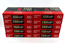 SONY Hi8 MP60 8mm Video Cassette Lot of 10 Sealed Tapes Made in Japan New