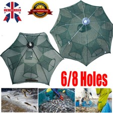 6/8 Holes Fishing Net Quickly Opened Fishing Bait Traps For Shrimp Minnow  Crab