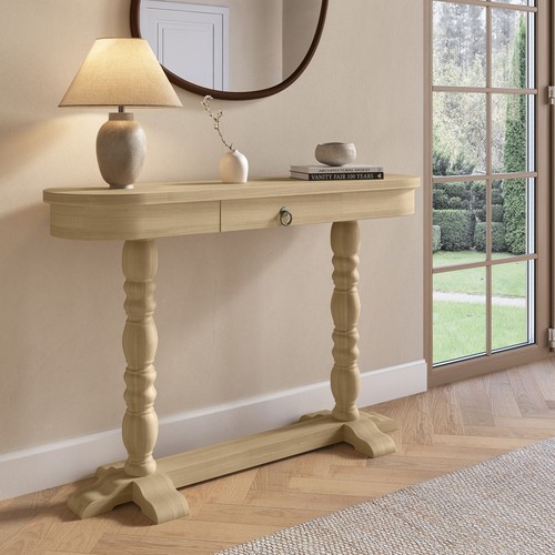 Solid wooden console table - wooden,