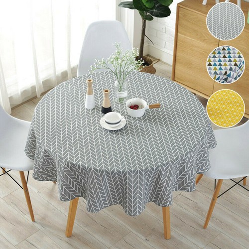Round cotton linen - round,