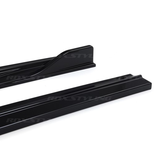 Gloss black side skirts - black,