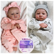 18inch Realistic Reborn Baby Dolls Newborn Girl/Boy/Twins Handmade Babies Gifts