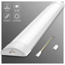LED Batten Light 6500K Daylight Fluorescent Strip Light Slim Fitting Garage Lamp