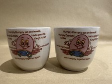 Humpty Dumpty vintage ceramic Egg Cup set of 2