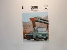 Mercedes-Benz 608D Tipper 1970s UK Specification Sheet