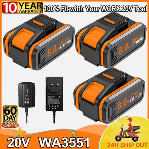 For worx 20v 0ah ion - 8.0ah, li-ion