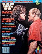 WWF MAGAZINE VFN UNDERTAKER vs NAILZ JANUARY 1993 SHAWN MICHAELS BRET HART MORE!
