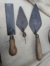 LANES TYZACK BRADES POINTING TROWELS VINTAGE USED