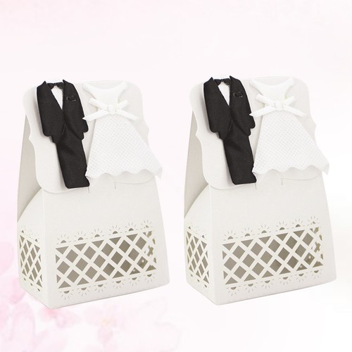 12pcs wedding candy box with - 12pcs,