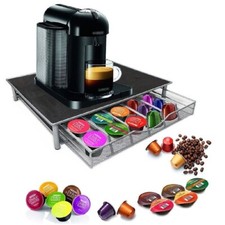 COFFEE MACHINE STAND & CAPSULE POD STORAGE HOLDER DRAWER NESPRESSO DOLCE GUSTO