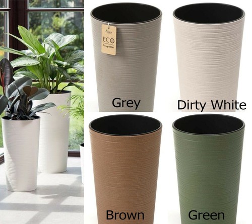 Tall round eco planters with - round,