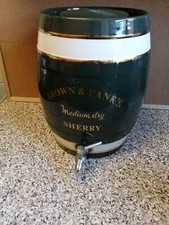 Green Antique Brown & Panks Medium Dry Sherry Barrel With Tap 