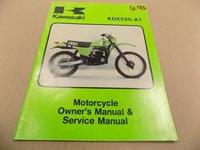 KAWASAKI ORIGINAL OWNER'S MANUAL & SERVICE MANUAL / 1980 KDX250 A1