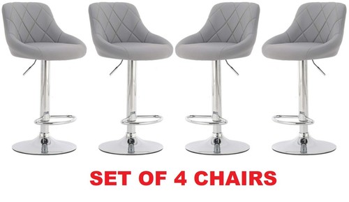 Set grey bar stools faux - 4,