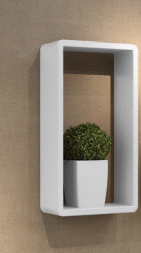 Set white cube shelves - of,