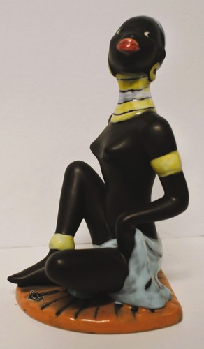 African woman figurine - african,