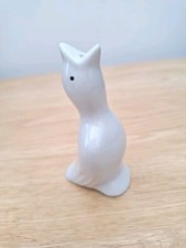 Vintage Ceramic White Bird Black Eye Ceramic Pie Funnel