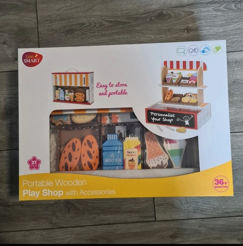 Wooden play shop with - shop,