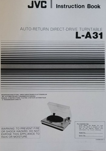 Jvc a31 direct drive - l-a31,