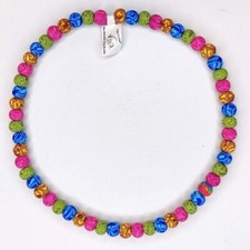 Viva Clay Beads - Elasticated Necklace - "Jewel"