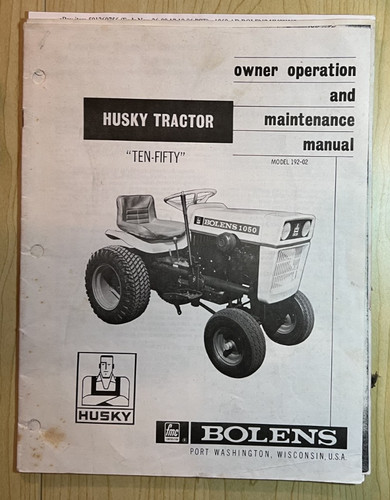 Bolens husky tractor ten fifty - bolens,