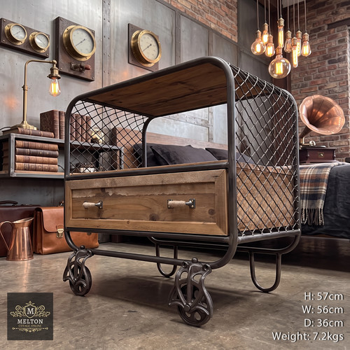Industrial side cabinet - cabinet, rustic