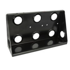 Alloy Twin Facet Fuel Pump & Filter King Mounting Bracket Vertical Black Motamec