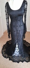  Ian Stewart Extremely Rare Lace Evening Gown - One of Only 2 Ever Made Black 