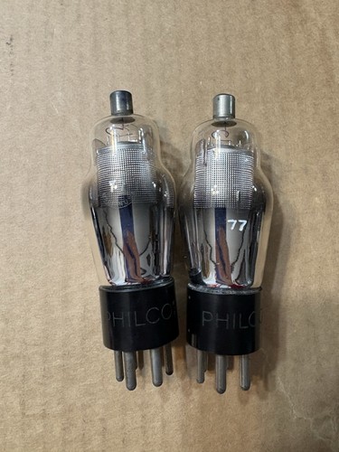 Pair philco vacuum tubes - 77,