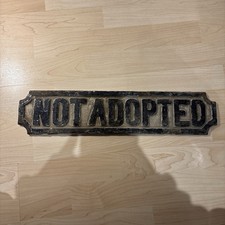 Vintage Cast Iron Road Sign