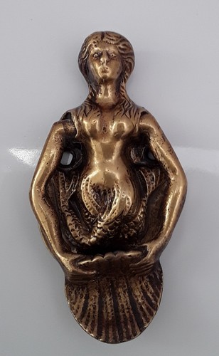 Vintage brass mermaid door - vintage,