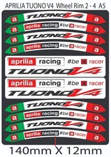 APRILIA Tuono V4 Be A Racer  Wheel Rim Stickers Decals Graphics Motorcycle