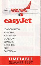 easyJet timetable valid until 10/25/97