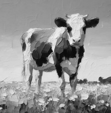 ORIGINAL COW PAINTING - Field