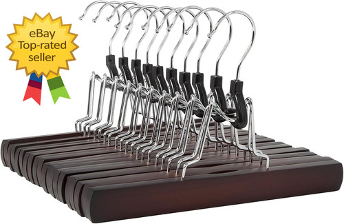 Pack wooden pants hangers - wooden,