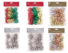 Christmas Gift Bows Luxury Metallic Self Adhesive Wrapping Rose Xmas Present Bow