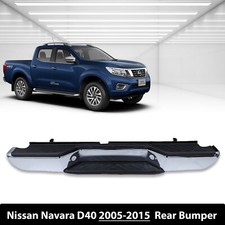 Rear Chrome Plated Bumper With Brackets Fits Nissan Navara D40 2.5TD 5/2005>ON