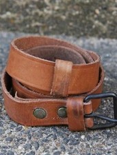 1930s 100% Leather Belt Brass