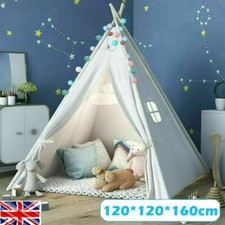 Large Canvas Children Indian Tent Teepee·Kids Wigwam Indoor Outdoor Play House@