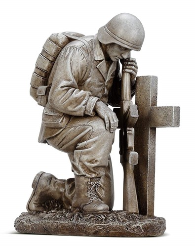 Kneeling soldier cross - kneeling,