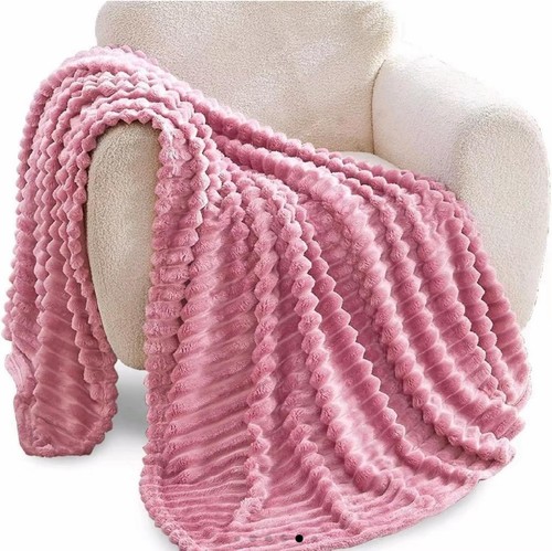 Ribbed faux fur warm fleece - fur,