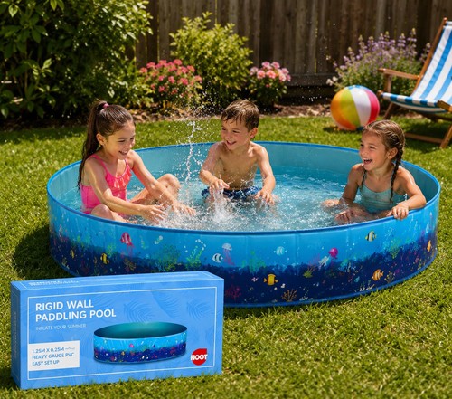 Rigid wall paddling pool for - wall,