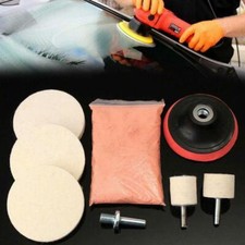 8x Cerium Oxide Glass Polishing Kit Windscreen Felt Remover Scratch Pad۞