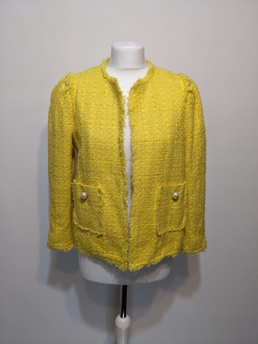 Zara blazer yellow tweed - blazer,