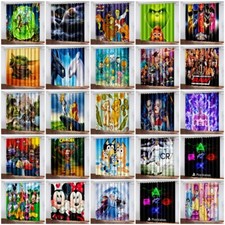 Kids Characters 3D Curtains Thick Blackout Thermal Ring Top Eyelet Curtains Gift
