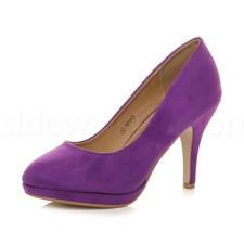 Womens ladies high mid heel
