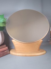 vintage deco round  wooden dressing table mirror adjustable