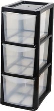 Plastic Storage Drawers Unit A5, Compact Vertical Organizer with Drawers