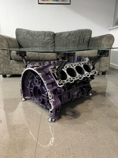 Metallic Purple V8 Engine